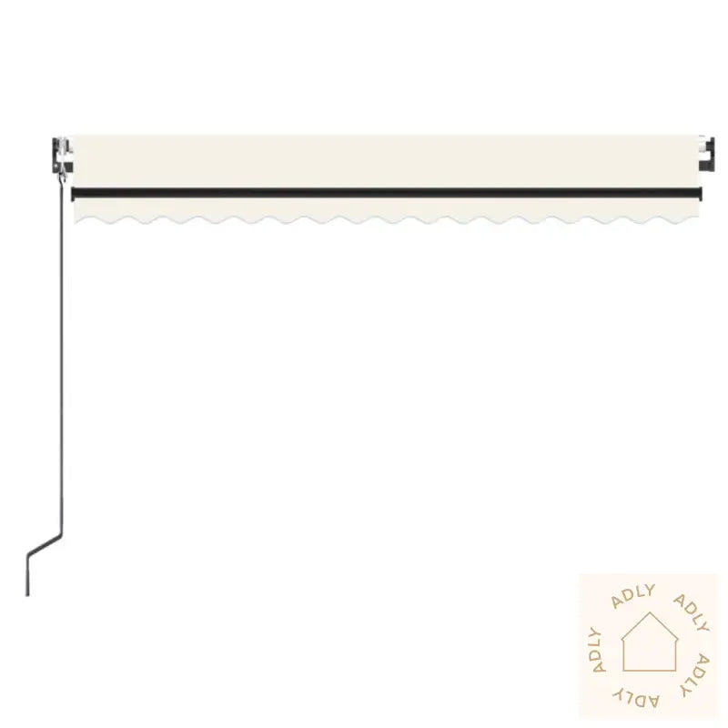 Automatisk Markise Med Vindsensor Og Led 450X350 Cm Kremhvit