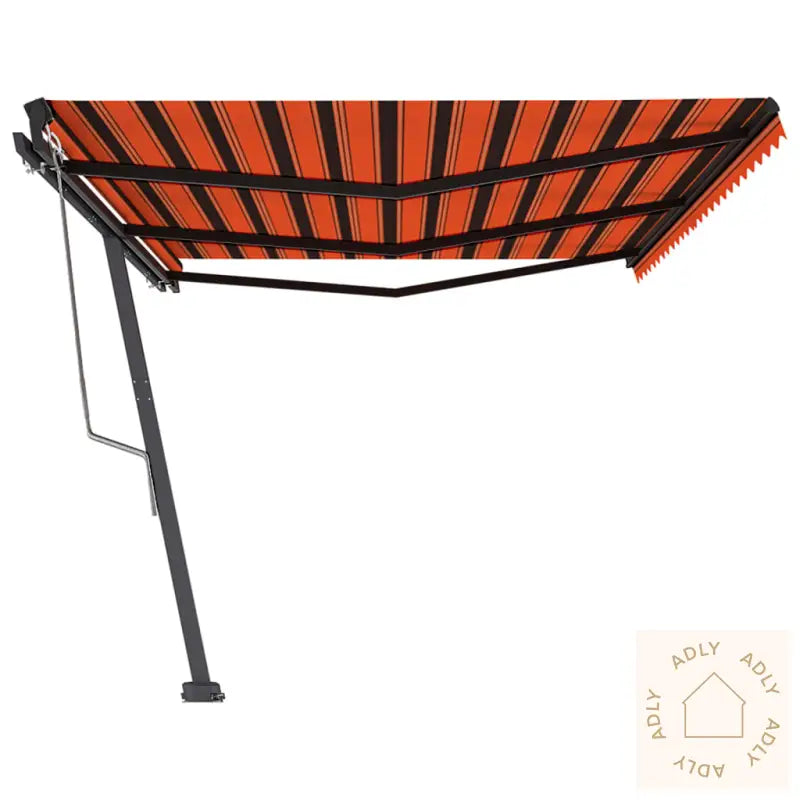 Frittstående Automatisk Markise 600X350 Cm Oransje/Brun
