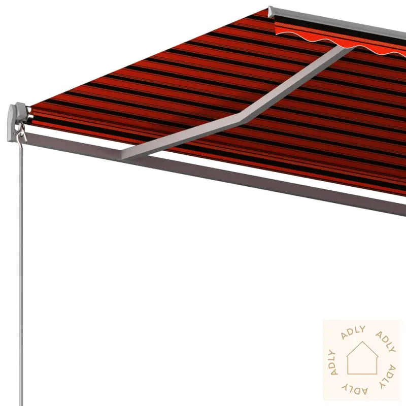 Frittstående Automatisk Markise 600X350 Cm Oransje/Brun