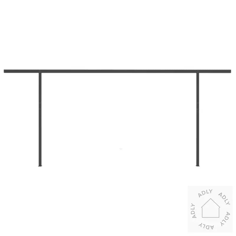 Automatisk Uttrekkbar Markise Med Stolper 6X3 M Gul Og Hvit