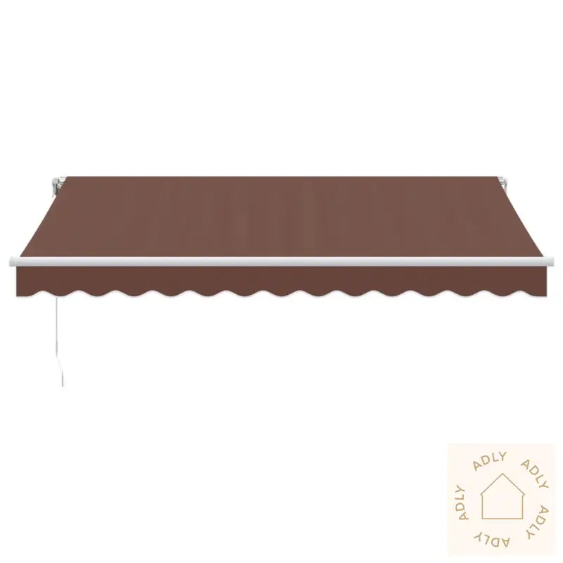 Manuell Uttrekkbar Markise Med Led Brun 350X250 Cm