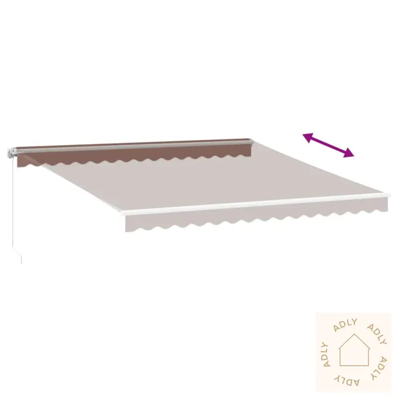Manuell Uttrekkbar Markise Med Led Brun 400X350 Cm