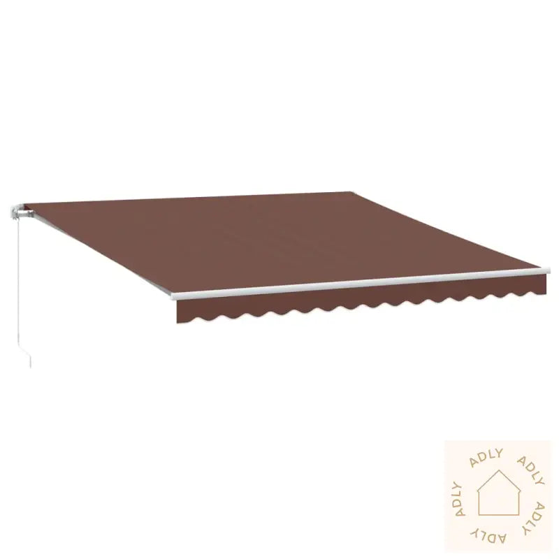 Manuell Uttrekkbar Markise Med Led Brun 400X350 Cm