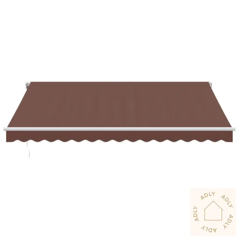 Automatisk Uttrekkbar Markise Med Led Brun 400X350 Cm