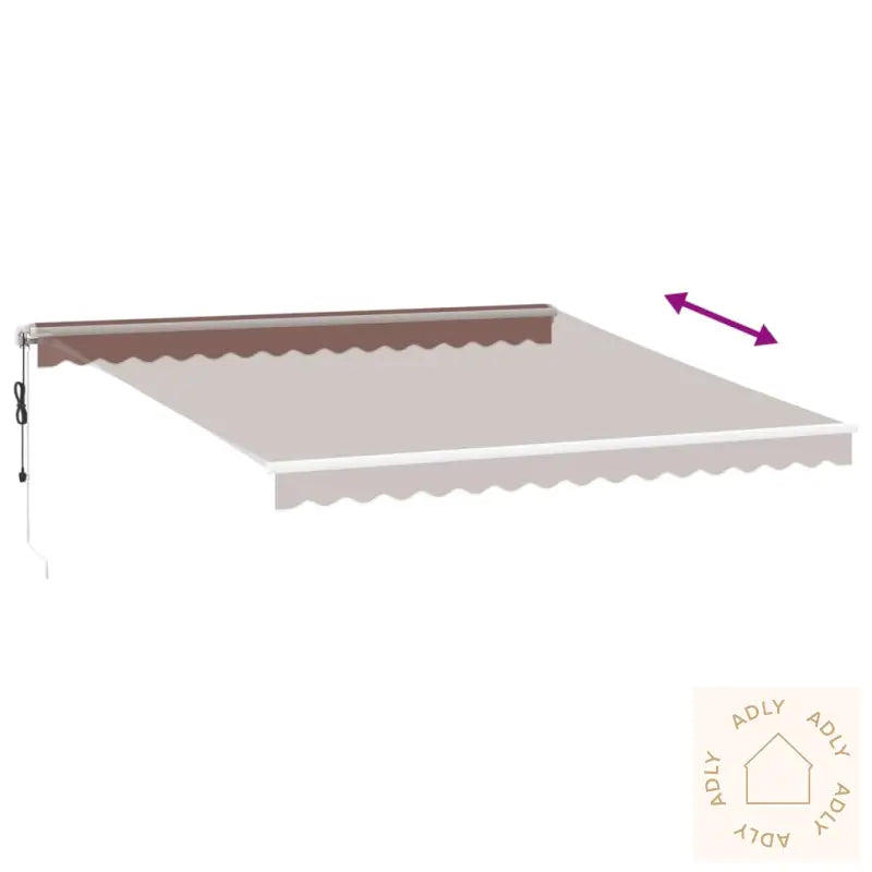 Automatisk Uttrekkbar Markise Med Led Brun 400X350 Cm