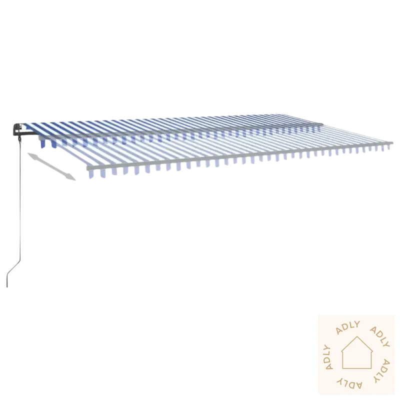 Stripet uttrekkbar markise med solid aluminiumsramme og pulverlakkert aluminium for terrassen