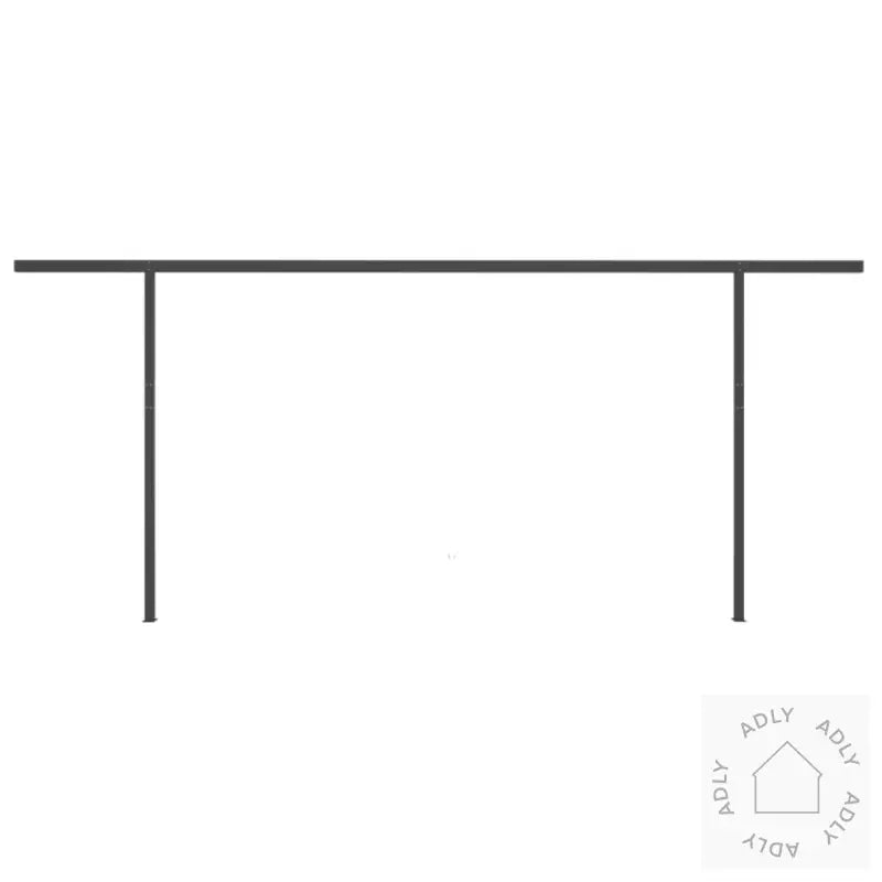 Automatisk Uttrekkbar Markise Med Stolper 6X3,5 M Gul Og Hvit