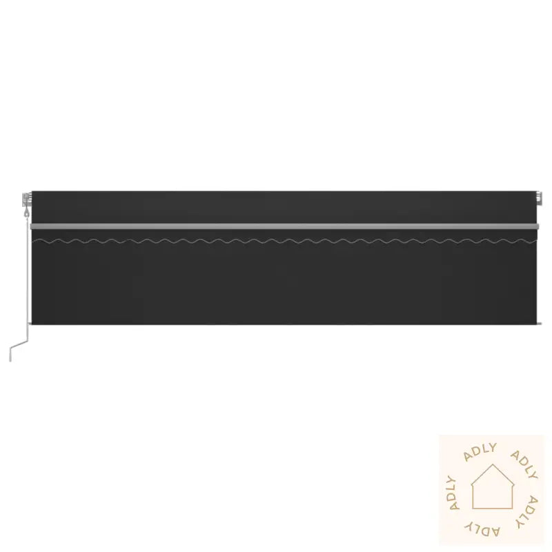 Automatisk Markise Rullegardin Led Vindsensor 6X3 M Antrasitt