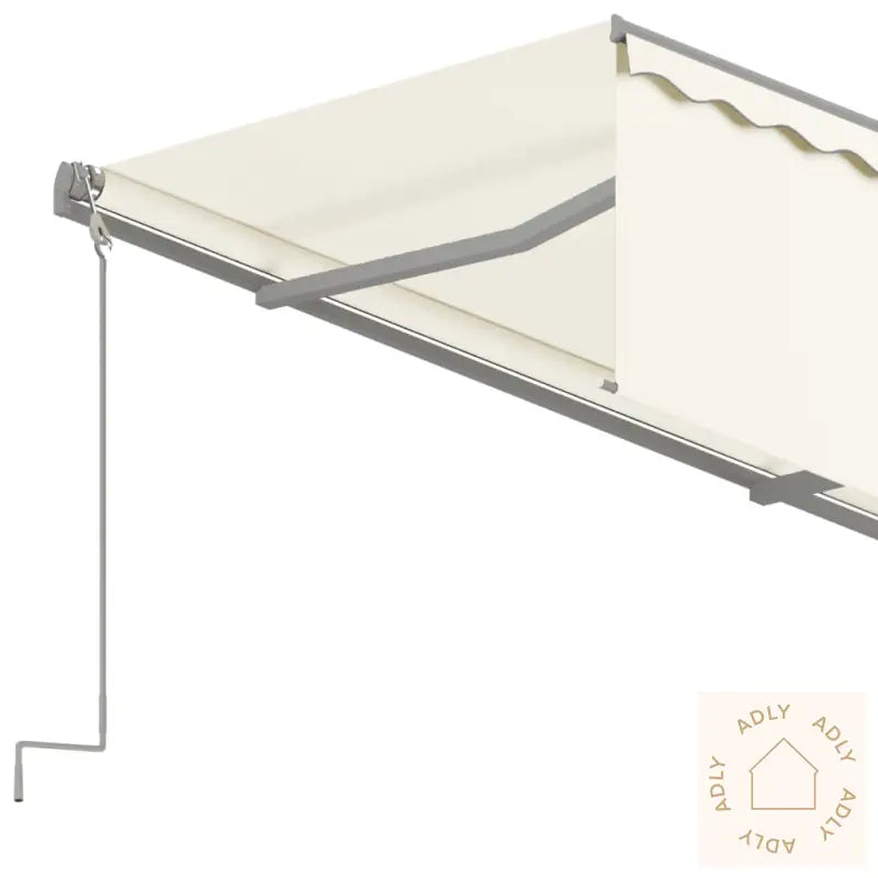 Automatisk Uttrekkbar Markise Med Rullegardin 3,5X2,5M Kremhvit