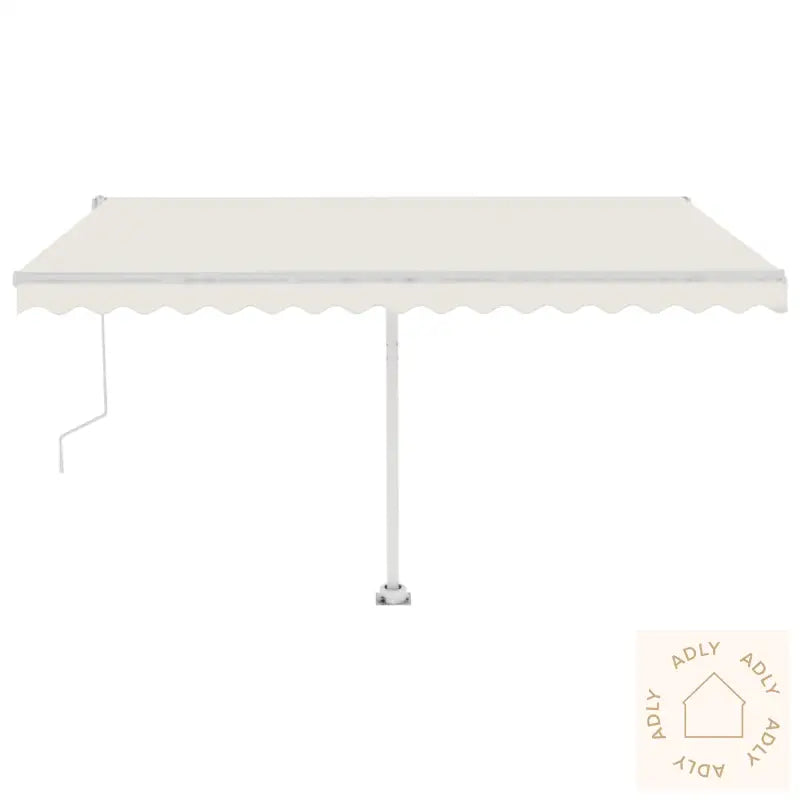 Frittstående Automatisk Markise 400X350 Cm Kremhvit