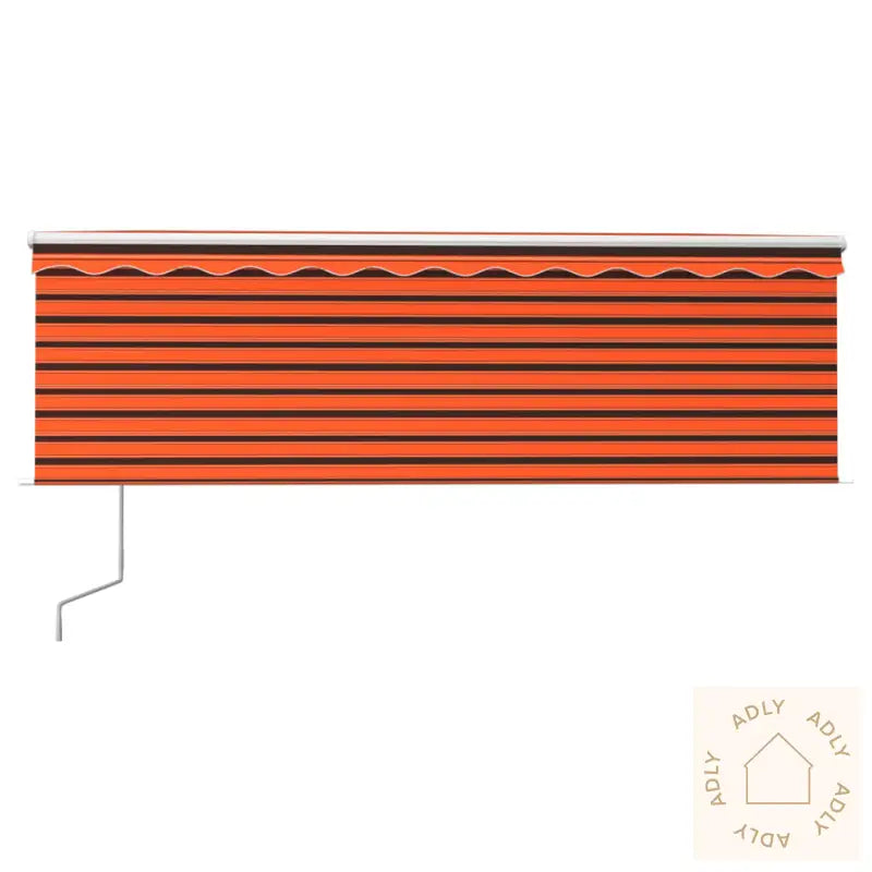 Automatisk Markise Rullegardin Vindsensor Led 4X3M Oransje Brun
