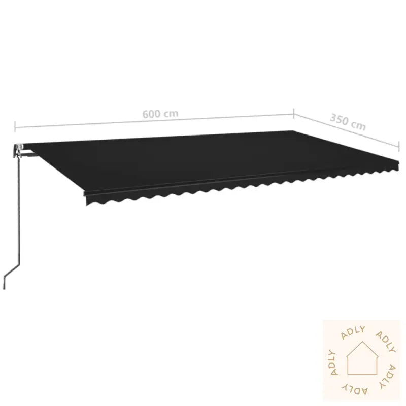 Automatisk Uttrekkbar Markise 600X350 Cm Antrasitt