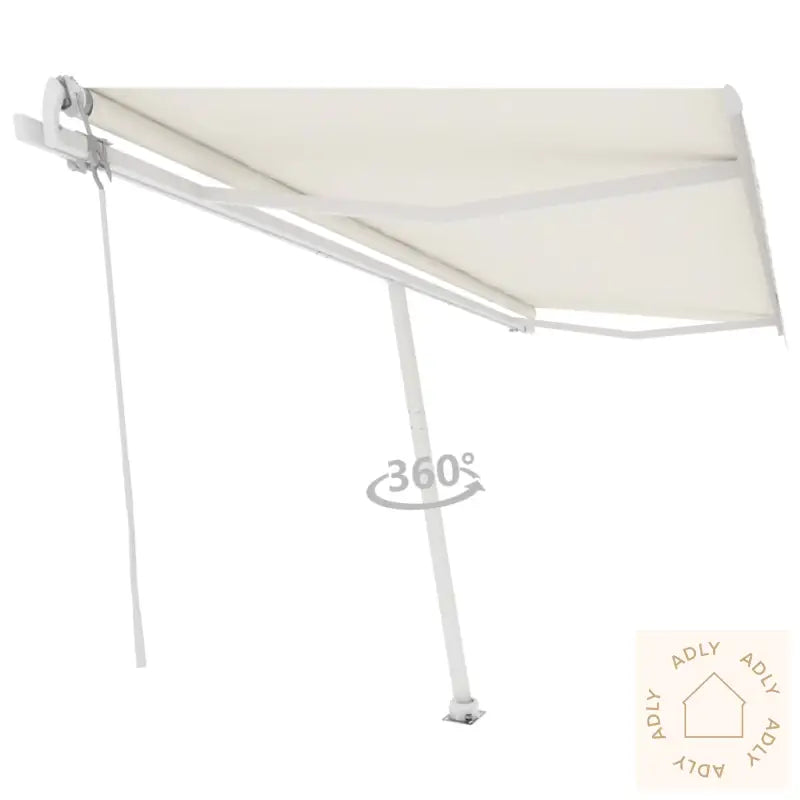Frittstående Automatisk Markise 500X350 Cm Kremhvit