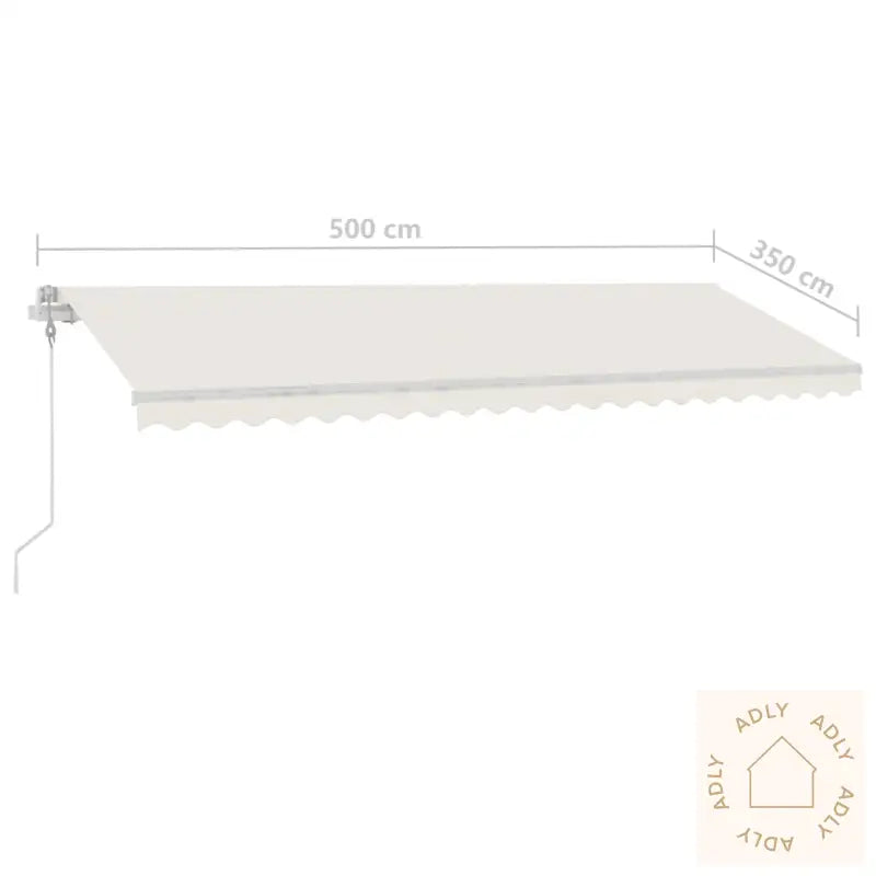Frittstående Automatisk Markise 500X350 Cm Kremhvit