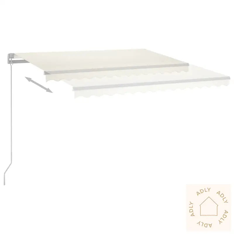 Automatisk Markise Med Vindsensor Og Led 4X3 Kremhvit