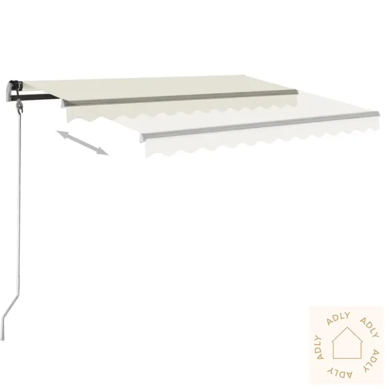 Frittstående Automatisk Markise 400X350 Cm Kremhvit