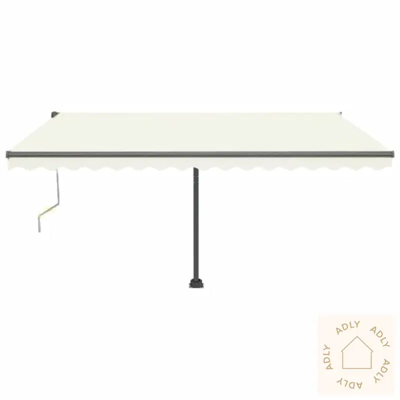 Frittstående Automatisk Markise 400X350 Cm Kremhvit