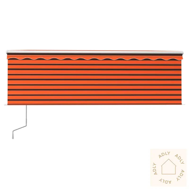 Automatisk Markise Rullegardin Led Vindsensor 4,5X3 M Oransje