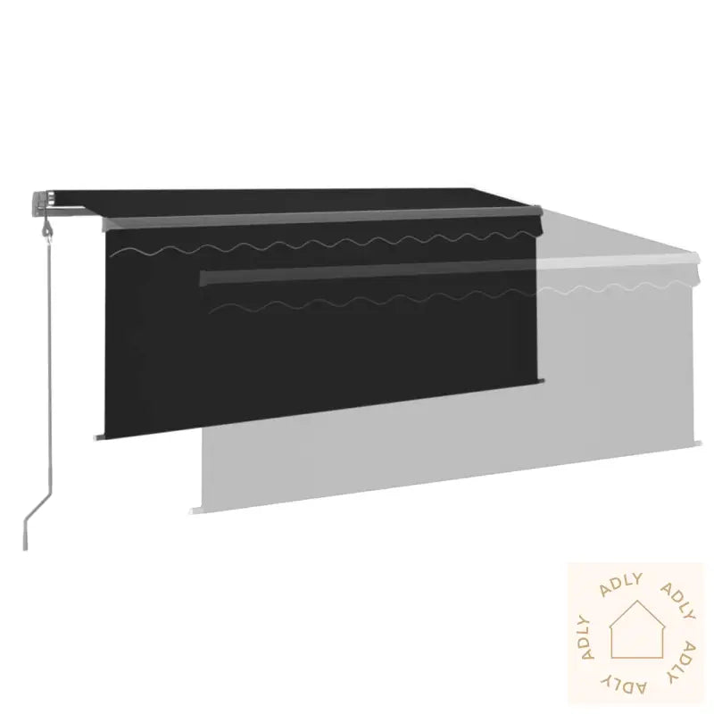 Automatisk Uttrekkbar Markise Rullegardin 3,5X2,5 M Antrasitt
