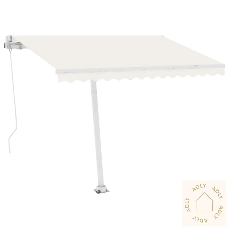 Frittstående Automatisk Markise 350X250 Cm Kremhvit