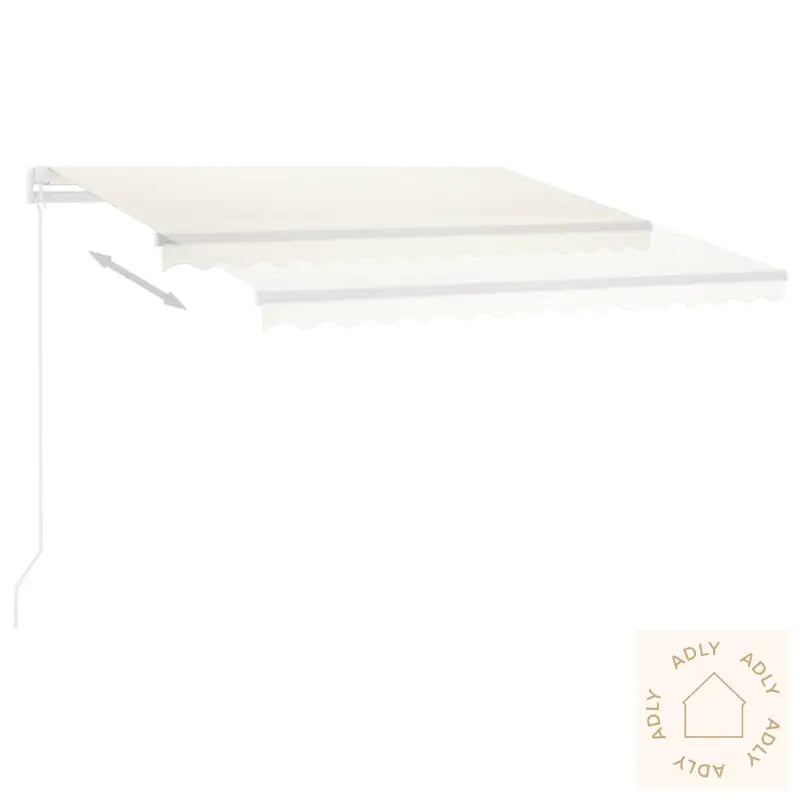 Frittstående Automatisk Markise 350X250 Cm Kremhvit