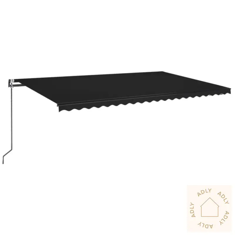 Automatisk Markise Med Vindsensor Og Led 500X350 Cm Antrasitt