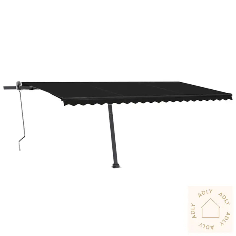 Automatisk Markise Med Vindsensor Og Led 500X300 Cm Antrasitt