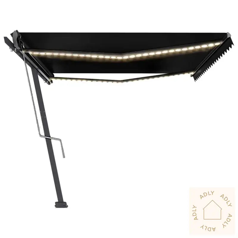 Automatisk Markise Med Vindsensor Og Led 500X300 Cm Antrasitt