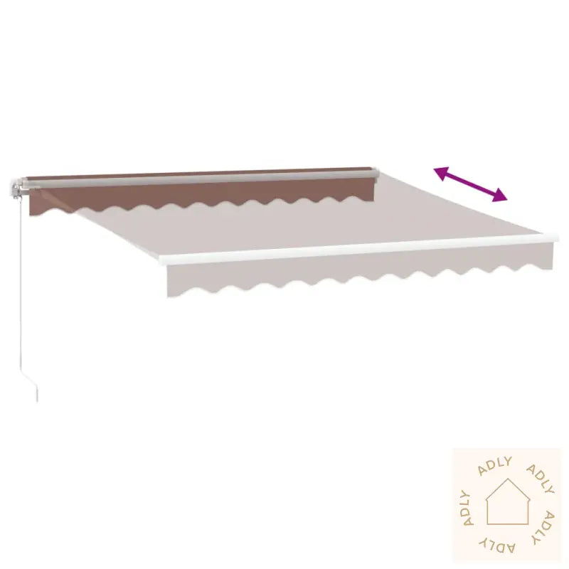 Manuell Uttrekkbar Markise Brun 300X250 Cm