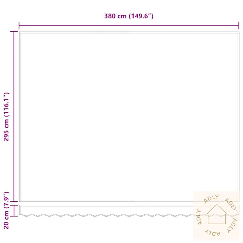 Manuell Uttrekkbar Markise Burgunder 400X300 Cm