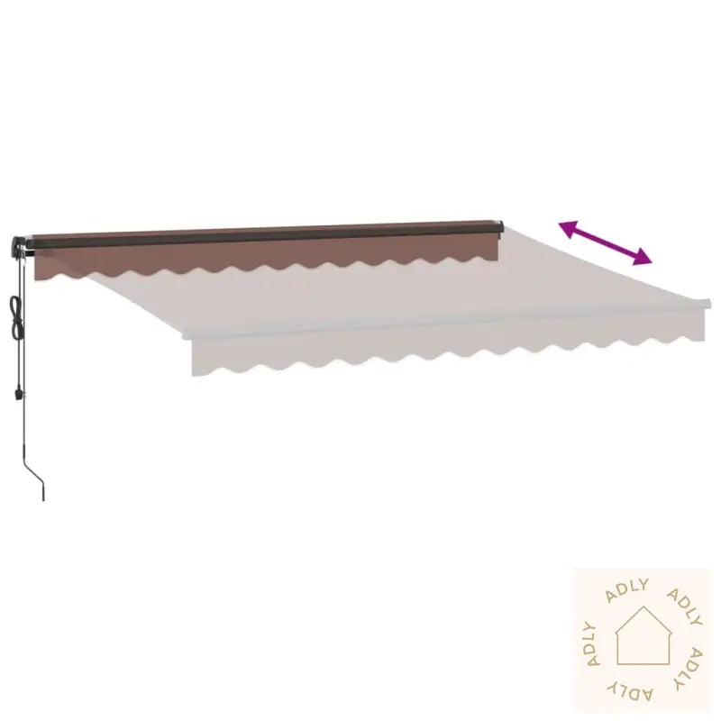 Automatisk Uttrekkbar Markise Brun 350X250 Cm