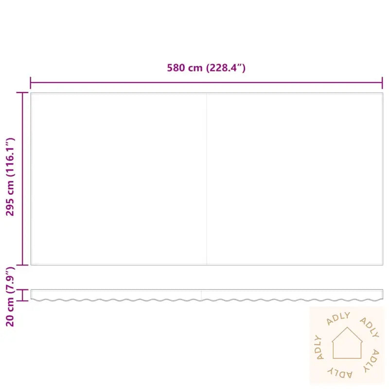 Manuell Uttrekkbar Markise Burgunder 600X300 Cm