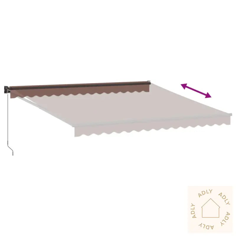 Manuell Uttrekkbar Markise Brun 400X300 Cm