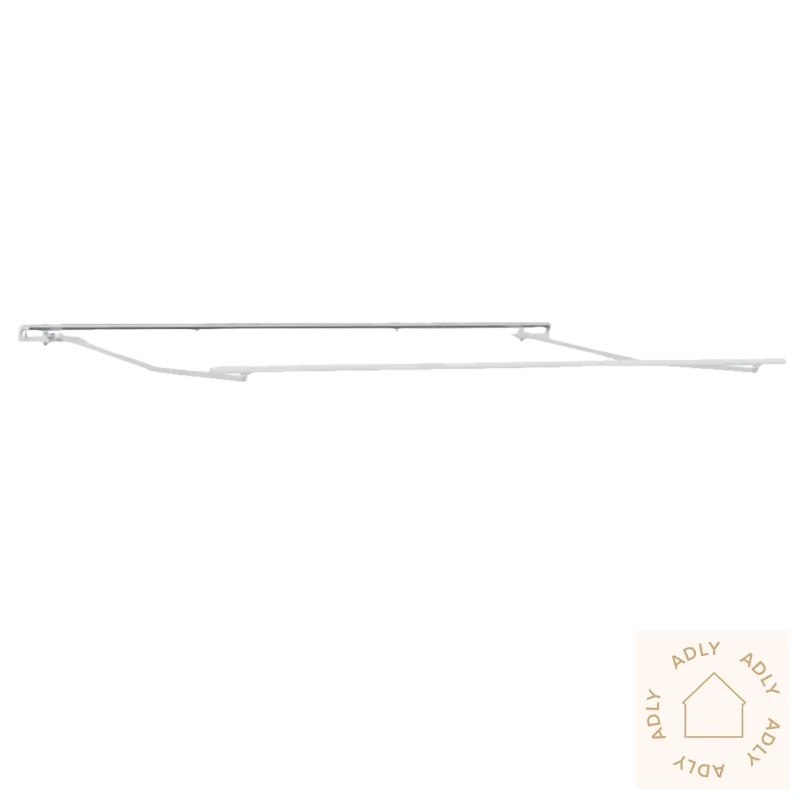 Hvit uttrekkbar markise med pulverlakkert aluminium for hagemøbler og terrasse