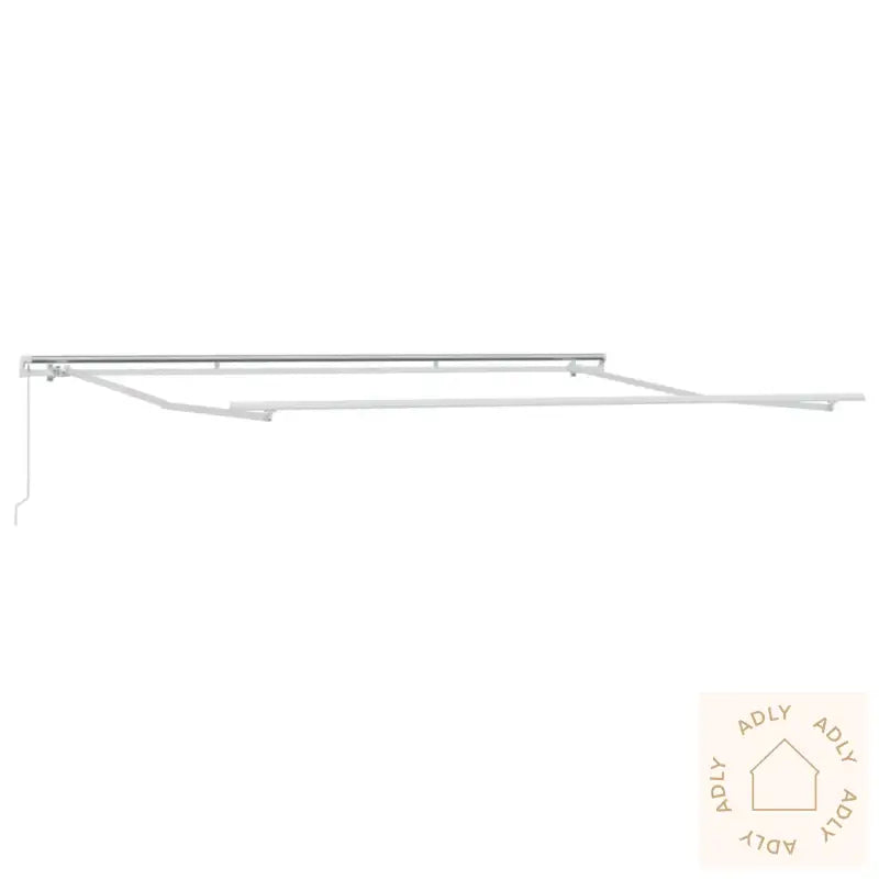 Manuell Uttrekkbar Markise Antrasitt Og Hvit 400X300 Cm