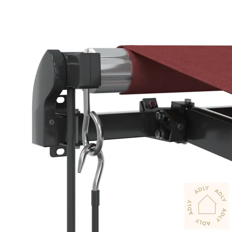 Automatisk Uttrekkbar Markise Med Led Burgunder 350X250 Cm