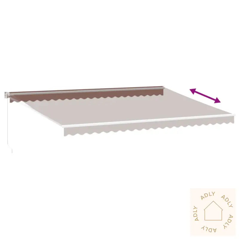 Manuell Uttrekkbar Markise Brun 500X300 Cm