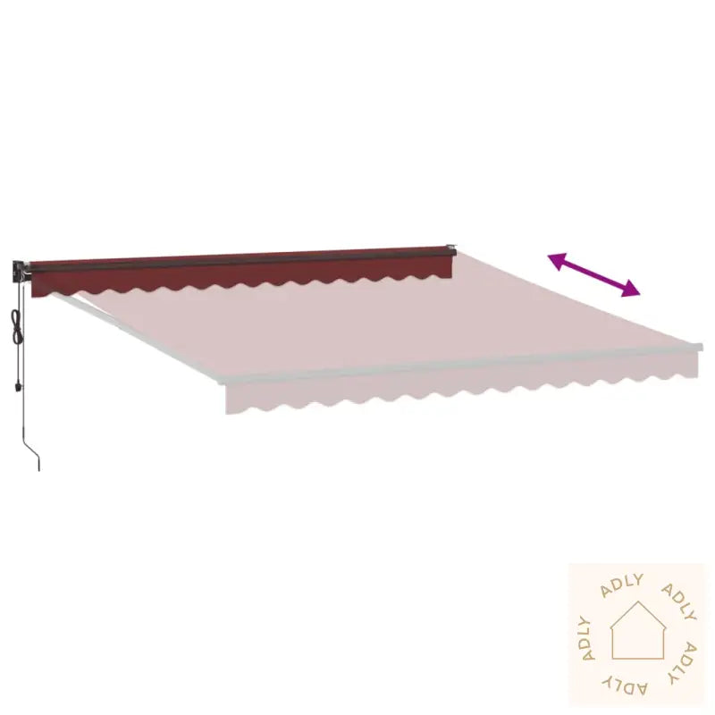 Automatisk Uttrekkbar Markise Burgunder 400X300 Cm