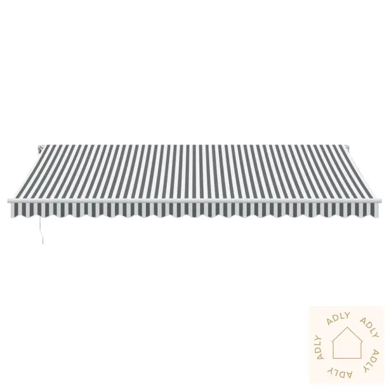 Automatisk Uttrekkbart Markise Antrasitt Og Hvit 500X300 Cm