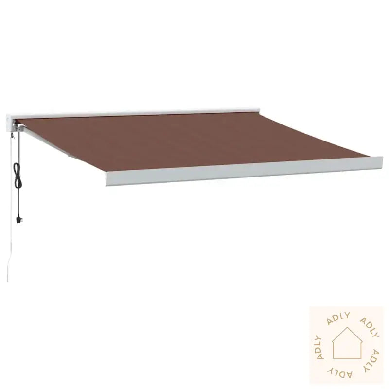 Automatisk Uttrekkbar Markise Brun 350X250 Cm