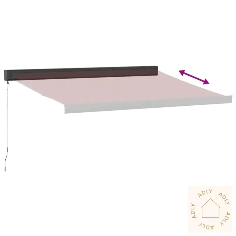 Manuell Uttrekkbar Markise Burgunder 350X250 Cm