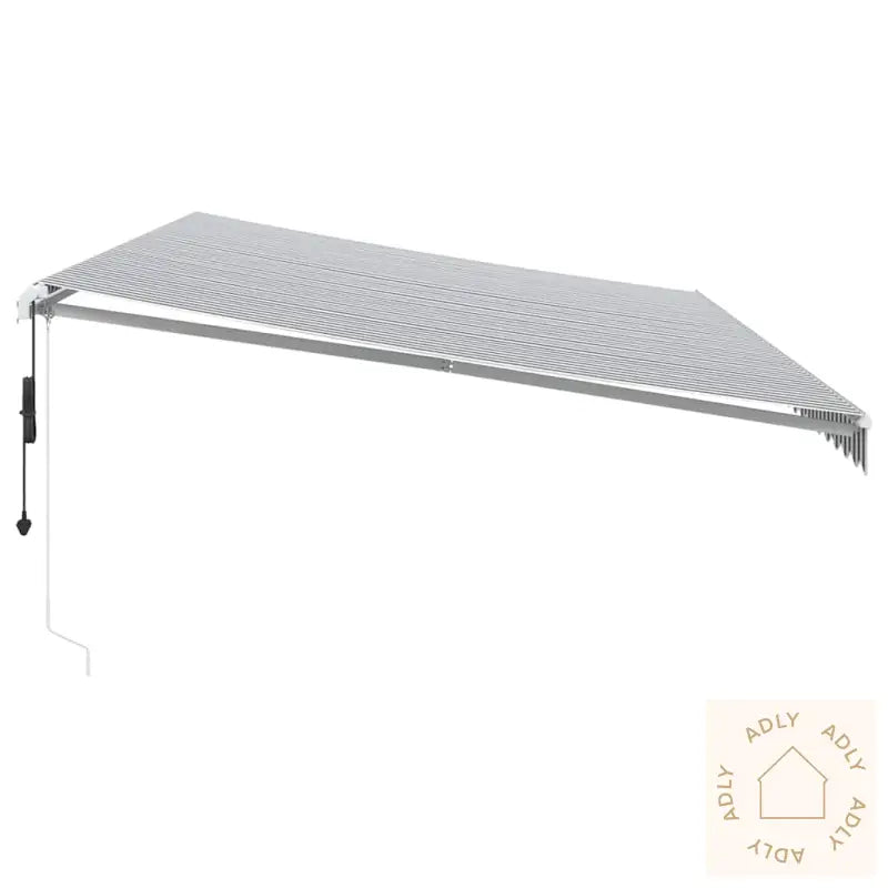 Automatisk Uttrekkbar Markise Antrasitt Og Hvit 600X300 Cm