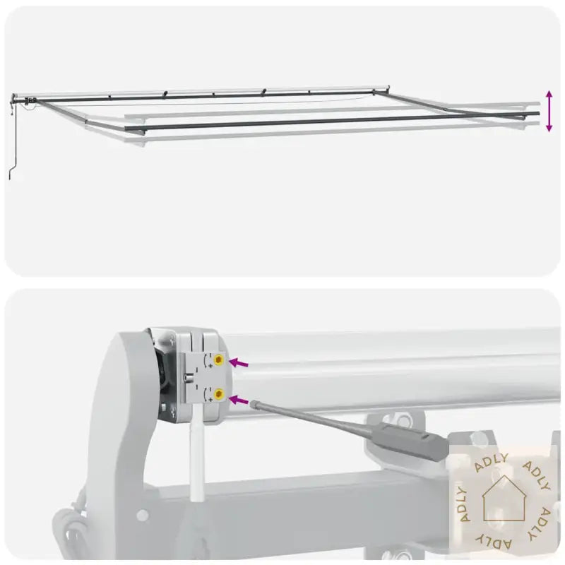 Automatisk Uttrekkbar Markise Med Led Burgunder 600X300 Cm