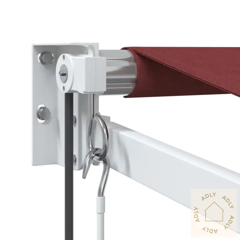 Automatisk Uttrekkbar Markise Med Led Burgunder 350X250 Cm