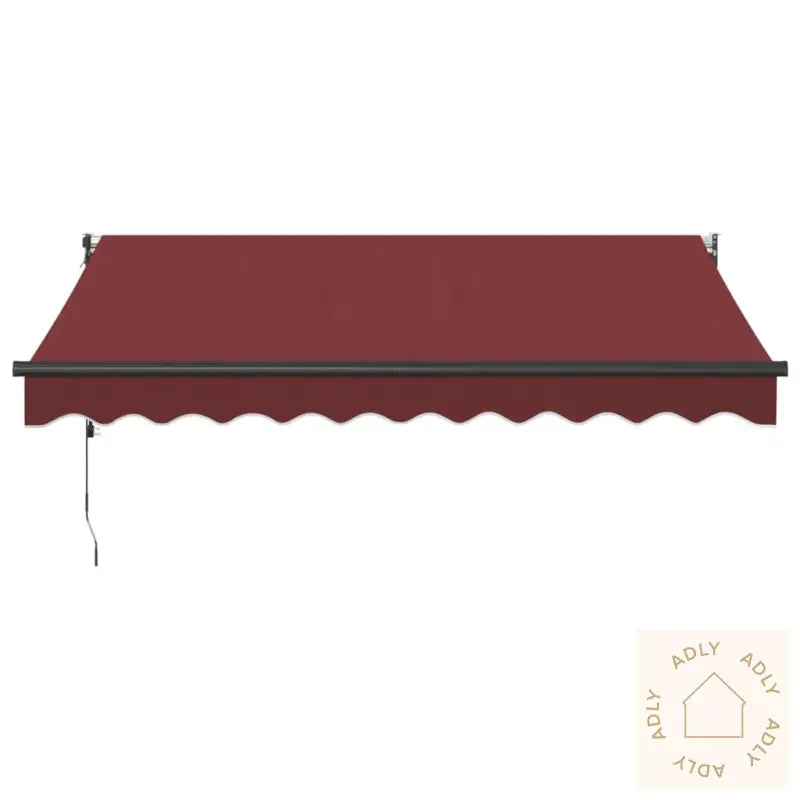 Automatisk Uttrekkbar Markise Med Led Burgunder 300X250 Cm