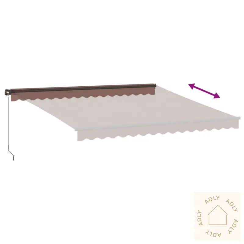 Manuell Uttrekkbar Markise Brun 400X300 Cm