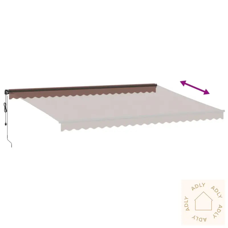 Automatisk Uttrekkbar Markise Brun 500X300 Cm