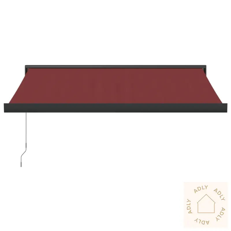 Manuell Uttrekkbar Markise Burgunder 350X250 Cm