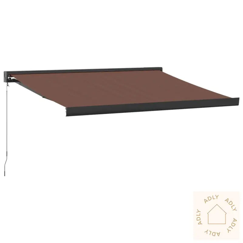 Manuell Uttrekkbar Markise Brun 350X250 Cm