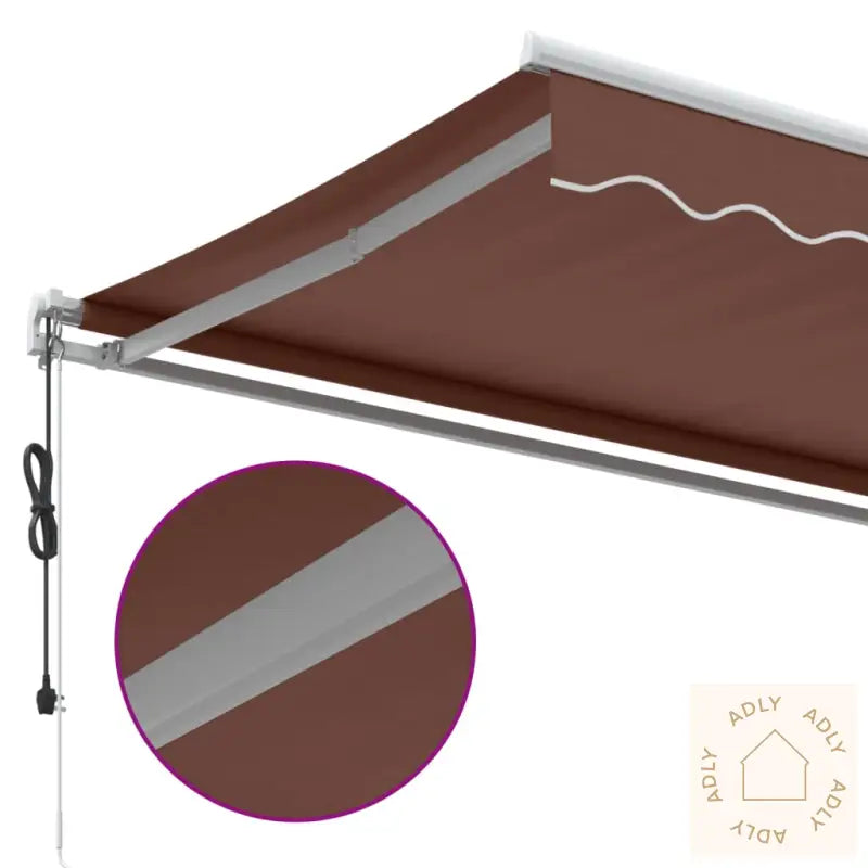 Automatisk Uttrekkbar Markise Brun 600X350 Cm